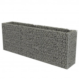 Jardinieră gabion, oțel galvanizat, 270 x 50 x 100 cm - Img 2