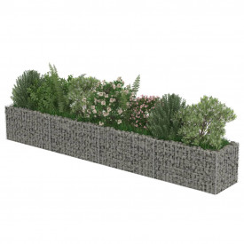 Jardinieră gabion, oțel galvanizat, 360 x 50 x 50 cm - Img 4
