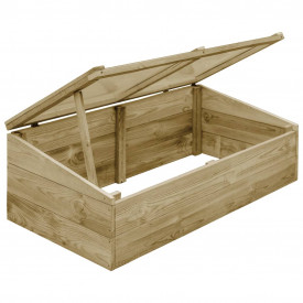 Jardinieră grădină cu acoperiș, lemn pin FSC, 100 x 50 x 35 cm - Img 4