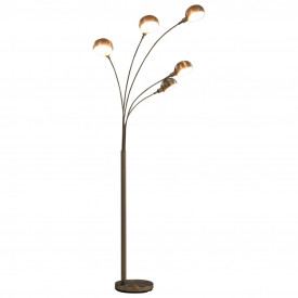 Lampă de podea, argintiu, 200 cm, 5 x E14