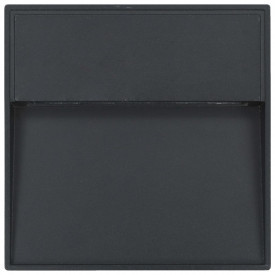 Lămpi de perete LED de exterior, 2 buc., negru, 3 W, pătrat - Img 5