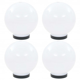 Lămpi glob cu LED, 4 buc., 20 cm, PMMA, sferic