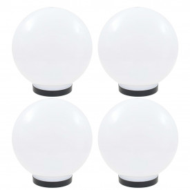 Lămpi glob cu LED, 4 buc., 25 cm, PMMA, sferic