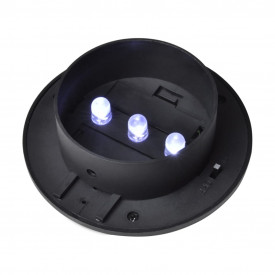 Lămpi solare de exterior pentru gard, 12 buc., negru, LED - Img 6