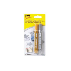 Lipici decorativ cu sclipici UHU Creativ Glitter Glue, 2x20ml - Img 2