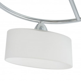 Lustră cu abajururi din sticlă elipsoide, 5 becuri E14, 200 W - Img 4