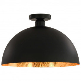 Lustre, 2 buc., negru și auriu, semisferic, E27 - Img 4