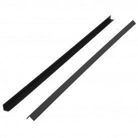 Margini cornier pentru terasă WPC, 5 buc, 170 cm, negru - Img 3