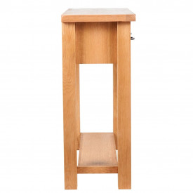 Masă consolă cu 2 sertare, 83 x 30 x 73 cm, stejar - Img 5