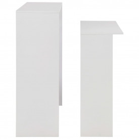 Masă de bar cu 2 blaturi, alb, 130x40x120 cm - Img 6