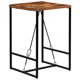 Masă de bar din lemn masiv reciclat, 70 x 70 x 106 cm