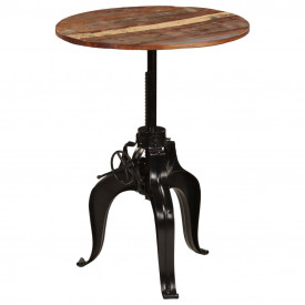 Masă de bar din lemn masiv reciclat, 75 x (76-110) cm - Img 12