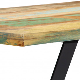 Masă de bucătărie, 120 x 60 x 76 cm, lemn masiv reciclat - Img 6