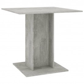 Masă de bucătărie, gri beton, 80 x 80 x 75 cm, PAL - Img 2