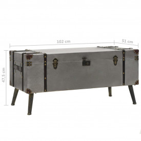 Masă de cafea, MDF și aluminiu, 102x51x47,5 cm - Img 10