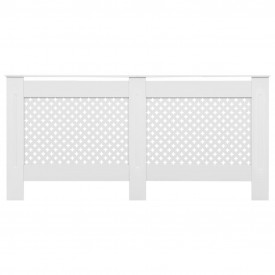 Mască pentru calorifer, alb, 172x19x81,5 cm, MDF - Img 3