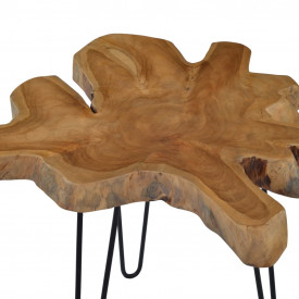 Măsuță de cafea, (60-70) x 45 cm, lemn de tec - Img 4
