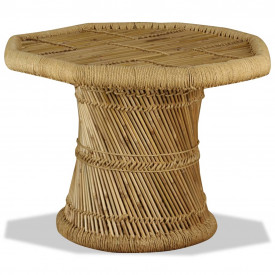 Măsuță de cafea Bambus Octogonal 60x60x45 cm - Img 2