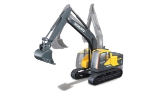 Mini-excavator Bburago scara 1:50 Volvo EC220E Bagger 18-32086 - Img 4