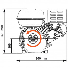 Motor pe benzină 4,8 kW Negru - Img 7
