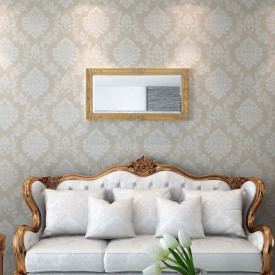 Oglindă de perete în stil baroc, 100 x 50 cm, auriu - Img 2