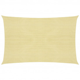 Pânză parasolar dreptunghiulară, HDPE, 2 x 4 m, Bej - Img 2