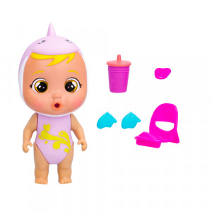 Papusa IMC Bebelus Mini Cry Babies Beach Finny, 910447 - Img 3