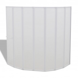 Paravan pliabil baie 7 panouri 140 x 168 cm cu suport de prosop - Img 2