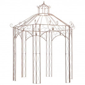Pavilion de grădină, maro antic, 3 m, fier