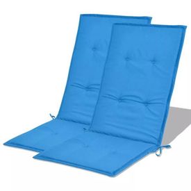 Perne scaun de grădină, 2 buc, albastru, 120 x 50 x 3 cm - Img 2
