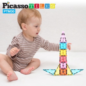 Picasso Tiles Set Magnetic 30 Buc Cuburi Mini PICPTM30 022884 - Img 3
