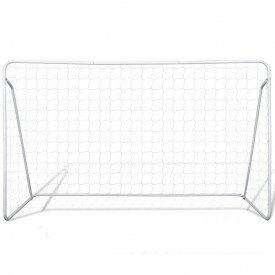 Poartă de fotbal din oțel calitate superioară set 240 x 90 x 150 cm - Img 2