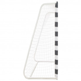 Poartă de fotbal, negru și alb, 300 x 200 x 90 cm, metal - Img 3