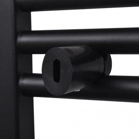 Radiator port-prosop încălzire baie, curbat, 500 x 1160 mm, negru - Img 6