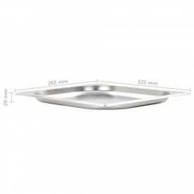 Recipiente Gastronorm 8 buc. GN 1/2 20 mm oțel inoxidabil - Img 8