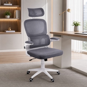 Scaun de birou OFF 432 cu mesh, ergonomic, suport lombar, brate rabatabile, 110 kg