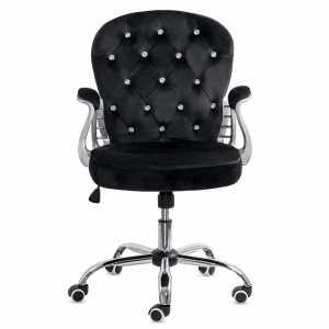 Scaun de birou OFF 437, ergonomic, catifea, roti gumate, glam, 100 kg - Img 2