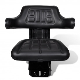Scaun de tractor cu suspensie, negru - Img 3