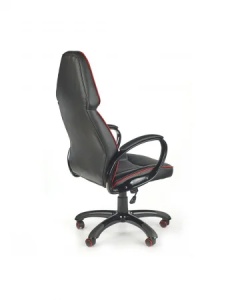 Scaun directorial HM Rubin, piele ecologica, baza metalica, roti cauciuc, 100 kg, negru - Img 3