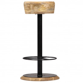 Scaune de bar, 2 buc., 38 x 38 x 76 cm, lemn masiv de mango - Img 3