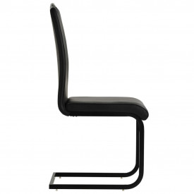 Scaune de bucătărie 4 buc piele artificială 43x55x100 cm, negru - Img 4