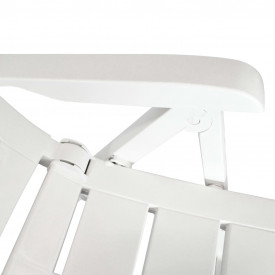 Scaune de grădină rabatabile, 6 buc, 60x61x108 cm, plastic, alb - Img 7