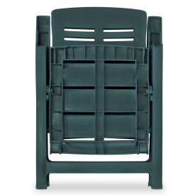 Scaune grădină rabatabile, 6 buc, 60x61x108 cm, plastic, verde - Img 6
