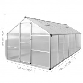 Seră ranforsată din aluminiu, 10,53 m² - Img 11