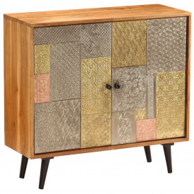 Servantă, 80 x 30 x 75 cm, lemn masiv de acacia - Img 10
