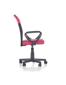 Set birou HM Lima B1, cu usa si sertar, PAL melaminat, 120x55x75 cm, stejar sonoma alb si scaun copii HM Timmy, ergonomic, inaltime reglabila, Rotire 360 ,120 kg, roz - Img 3