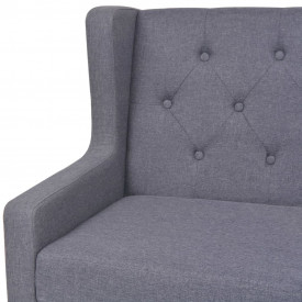 Set canapea, 3 piese, textil, Gri - Img 11