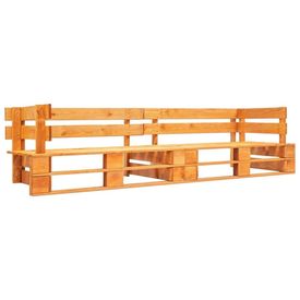 Set canapea grădină paleți perne gri, 2 piese, lemn de pin FSC - Img 3