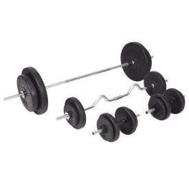 Set de haltere și gantere 90 kg - Img 2
