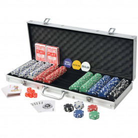 Set de poker cu 500 de jetoane din aluminiu - Img 2